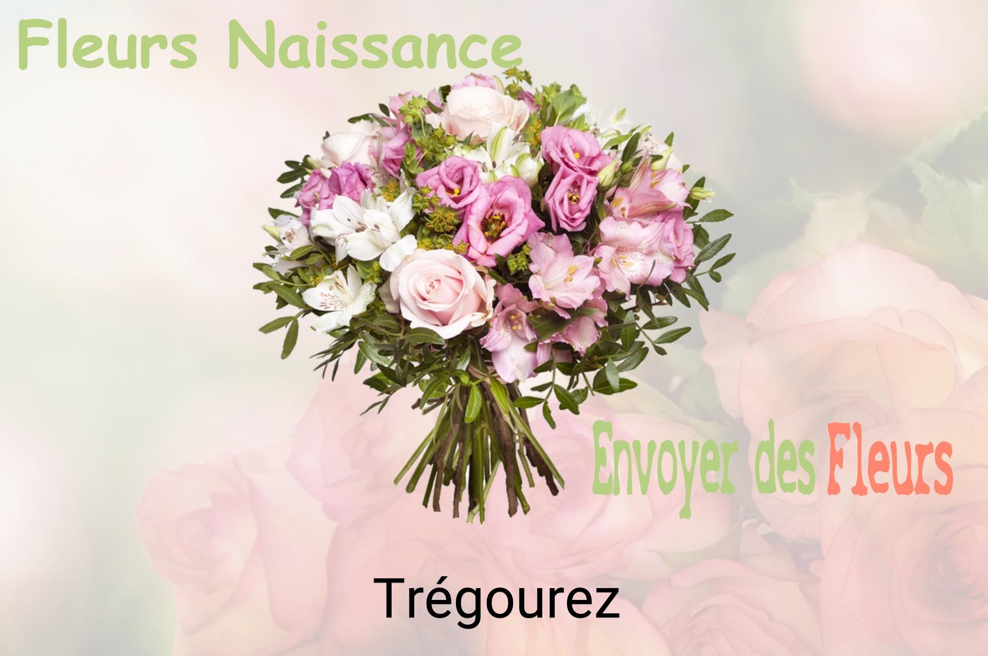 Bouquet de fleurs de naissance livré à Trégourez